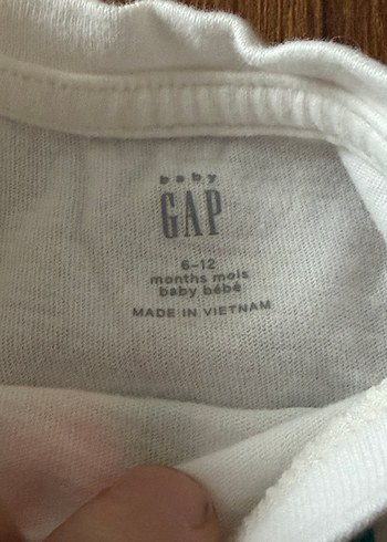 GAP 6-12 ay Beyaz Kız Çocuk Baskılı Kısa Kollu Tişört bebek - Görsel 2