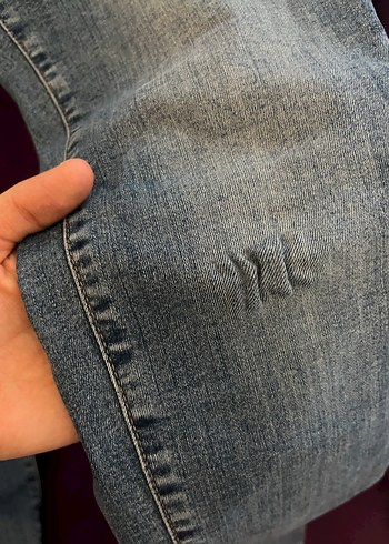 Mavi Dar Kesim Midi Boy Kot Pantolon - Görsel 2