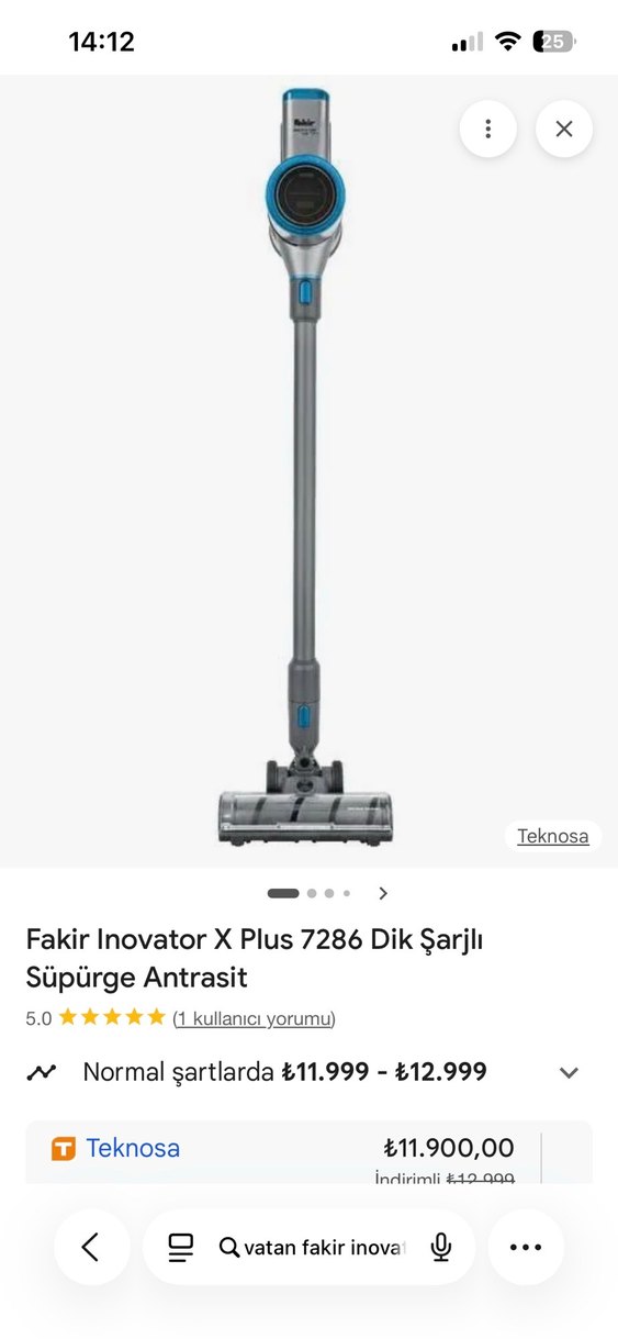 Mavi-Gri Kablosuz Dikey Süpürge - Görsel 3