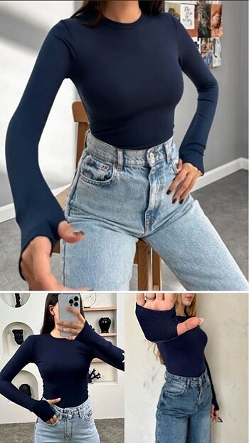 s Beden siyah Renk Oysh parmaktan geçme yumuşak kumaş body