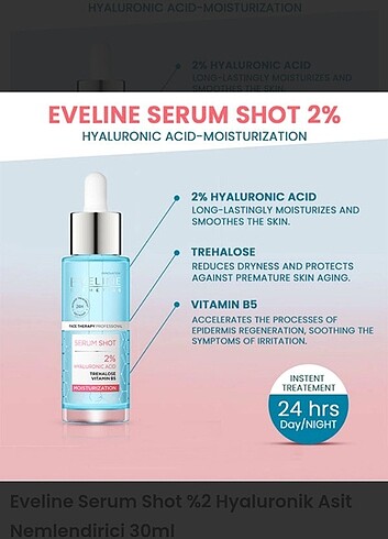 Diğer Eveline serum shot hyaluronic acid