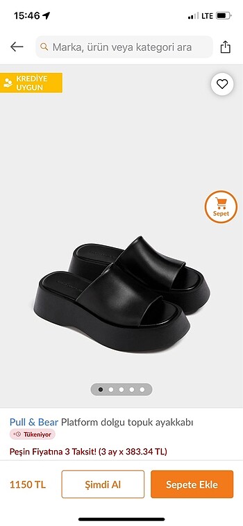 Pull&bear platform sandalet