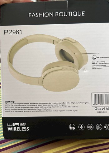 Bej Kablosuz Kulaklık P2961