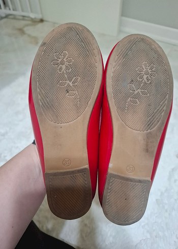 Kırmızı Fiyonk Detaylı Kız Çocuk Babet - Görsel 7