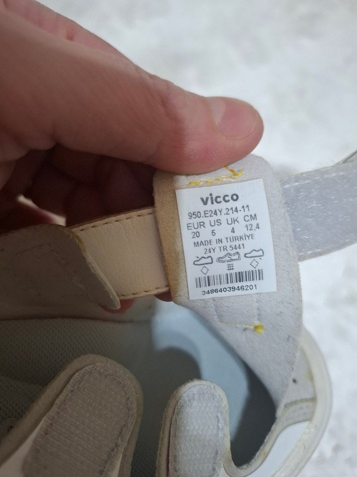 Beyaz Erkek Bebek İlk Adım Ayakkabısı Velcro - Görsel 5