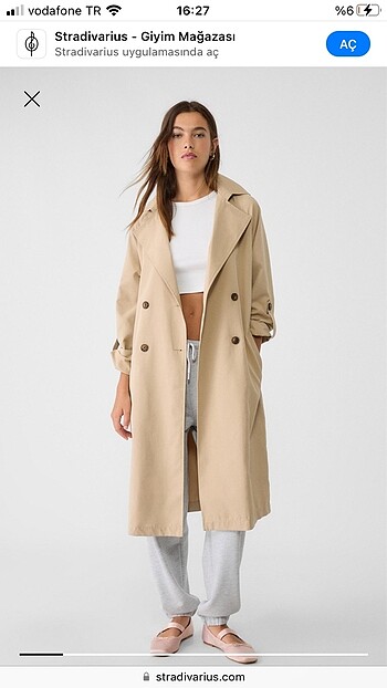 Stradivarius Stradivarius Bej Trençkot