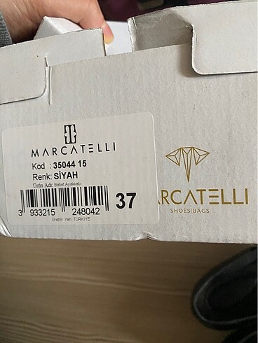 37 Beden siyah Renk Marcatelli babet