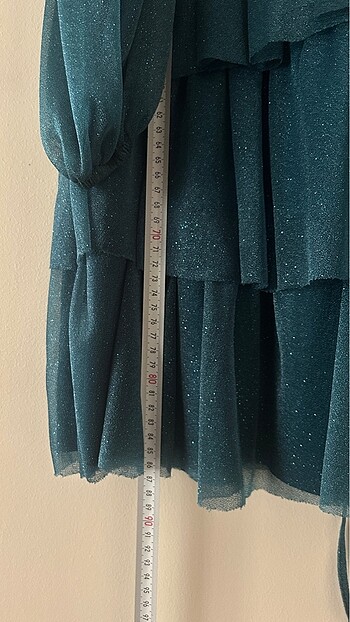 Petrol Mavisi Simli Abiye - Görsel 10