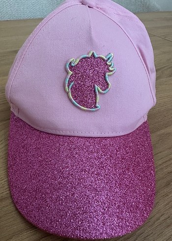 Pembe Parlak Simli Çocuk Şapkası - Görsel 2