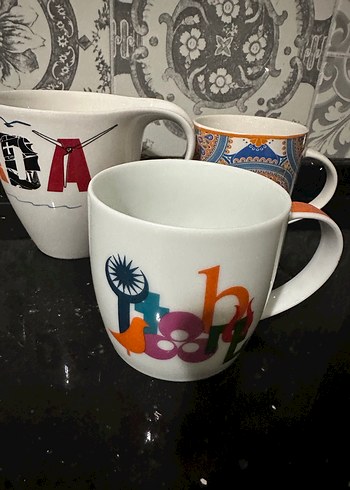 3 adet Renkli Baskılı Kupa - Görsel 5