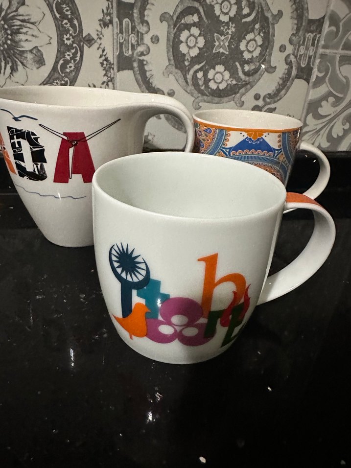 3 adet Renkli Baskılı Kupa - Görsel 5