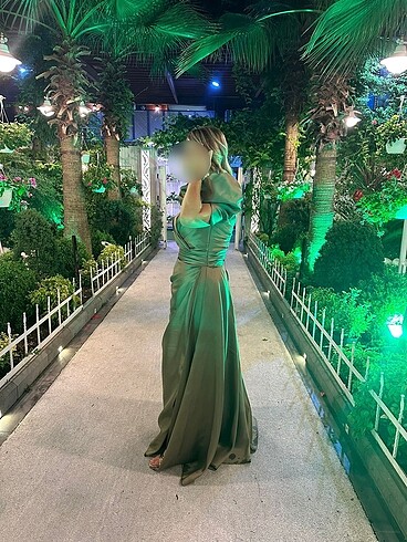 38 Beden yeşil Renk Abiye elbise