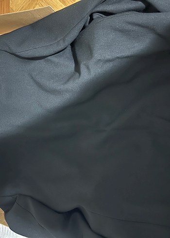 Uzun Siyah Drapeli Notch Yaka Smokin - Görsel 4