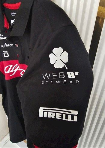 Alfa Romeo Siyah Kısa Kollu Polo Tişört - Görsel 5