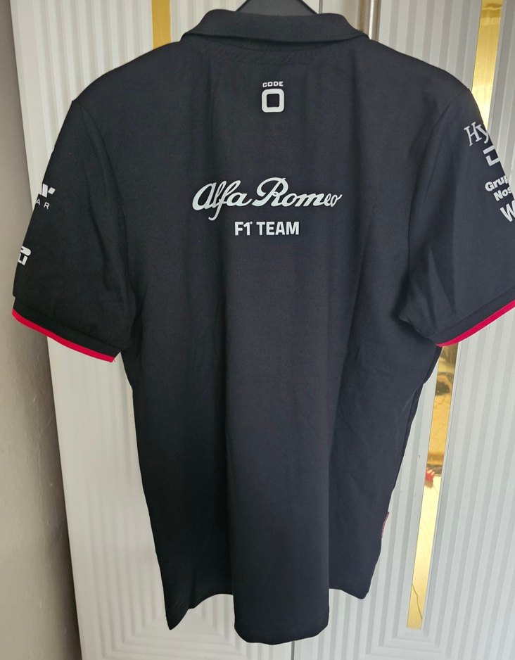 Alfa Romeo Siyah Kısa Kollu Polo Tişört - Görsel 3