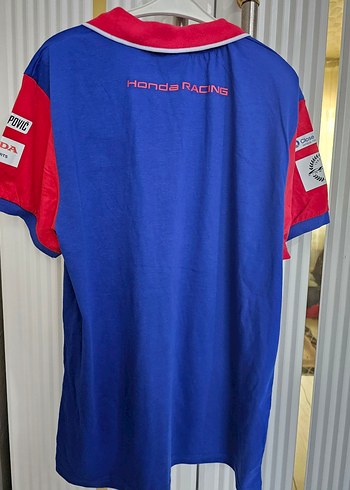Mavi Kısa Kollu Honda Biker Polo Tişört orijinal - Görsel 2
