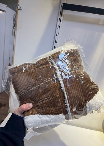 Kahverengi Kürklü çocuk Kışlık Mont şapka - Görsel 6