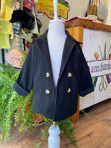 Siyah kaşe bebek kaban - Görsel 3