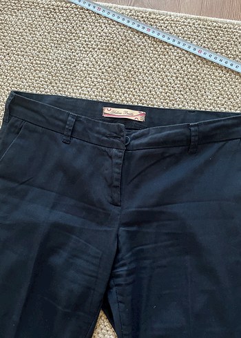 s Beden siyah Renk Kadın Siyah Denim Kumaş Pantolon Zara
