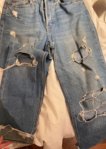 H&m Kadın yirtik kot pantolon - Görsel 2