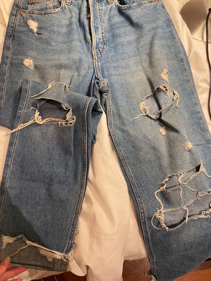 H&m Kadın yirtik kot pantolon - Görsel 2