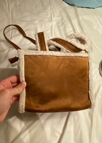 Kürklü Stradivarious çanta - Görsel 2