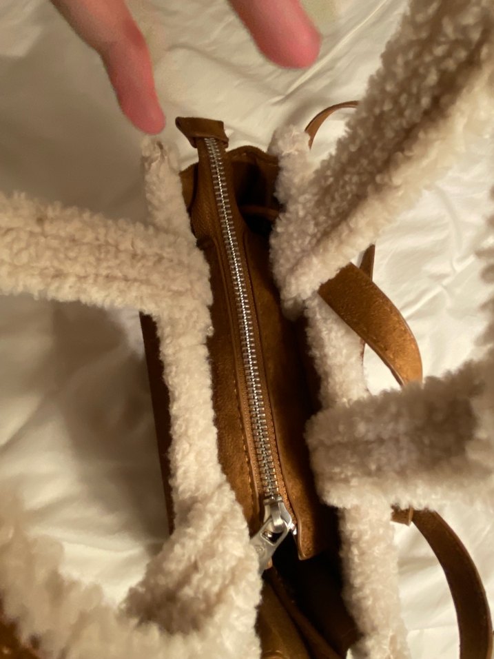 Kürklü Stradivarious çanta - Görsel 3