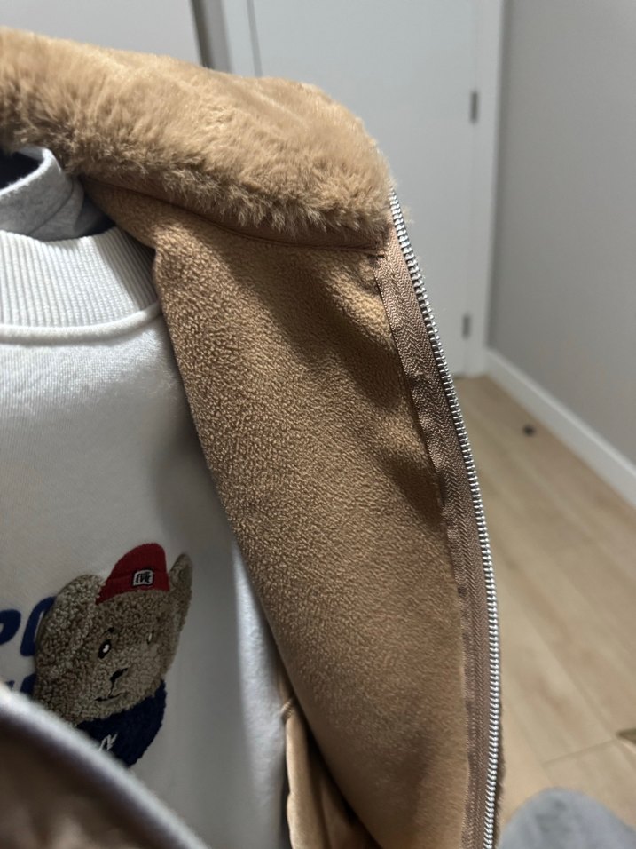 Kahverengi Kürklü Rahat Kadın Ceket - Görsel 5