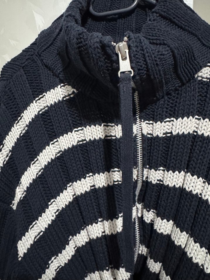 Yüksek Yakalı Çizgili Örgü Kadın Kazak Zara - Görsel 3