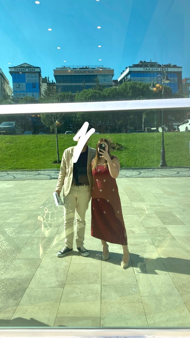 Bordo Taşlı Elbise - Görsel 2