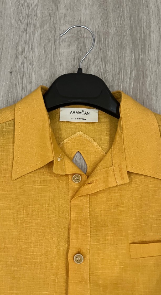 Kız Çocuk Keten Alt Üst Takım - Görsel 4