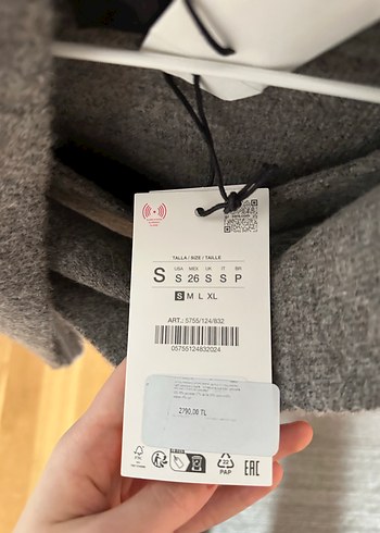 Gri Örgü Yün Kadın Hırka - Görsel 4