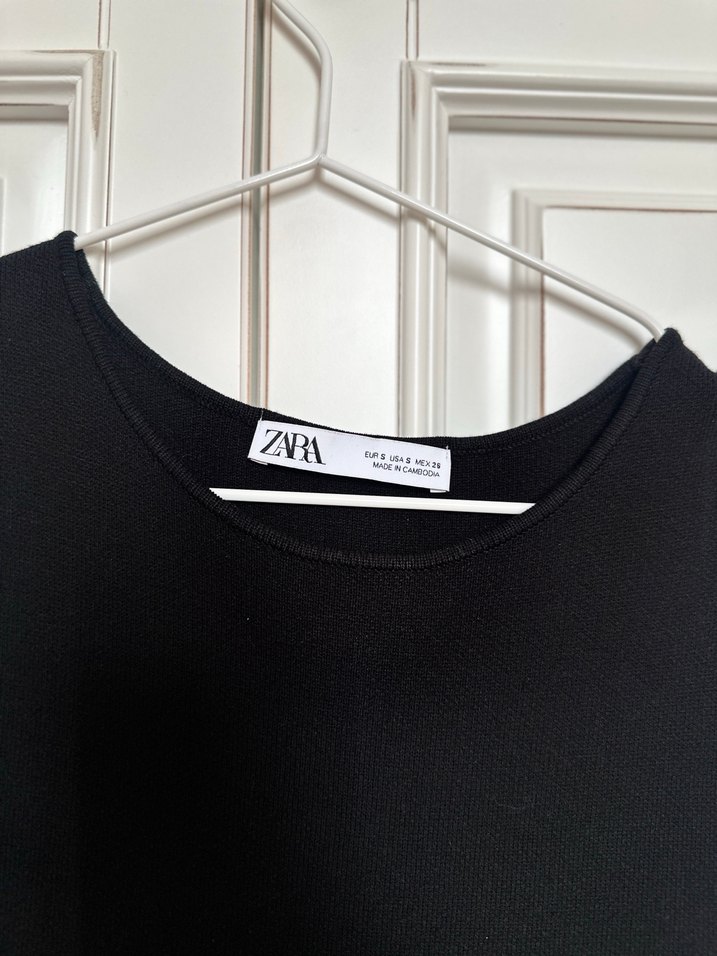 Düğmeli Siyah Midi Triko Elbise - Görsel 3