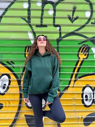 m Beden yeşil Renk Sweatshirt