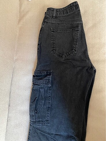 34 Beden siyah Renk Kargo jean