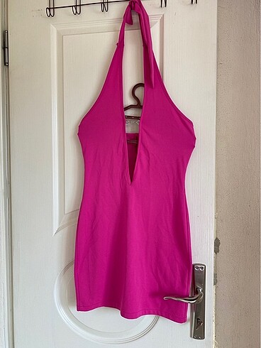 Boyundan bağlama elbise - Görsel 3