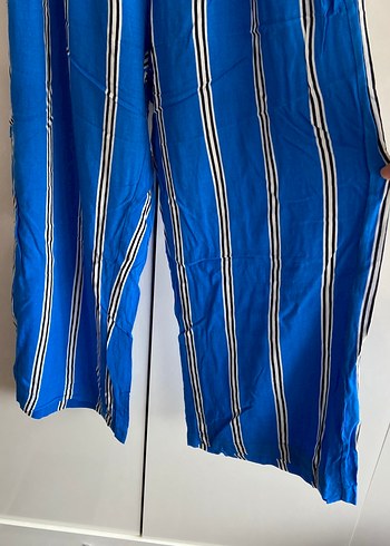 Mavi Çizgili Kadın Uzun Tulum - Görsel 3