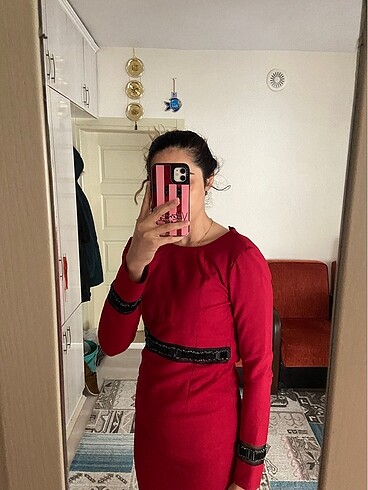 Diğer Uzun kollu kısa elbise