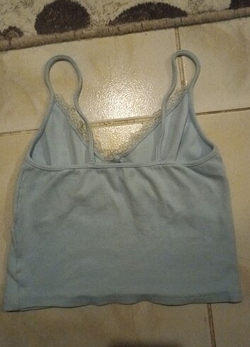Diğer Bebek mavisi askılı crop