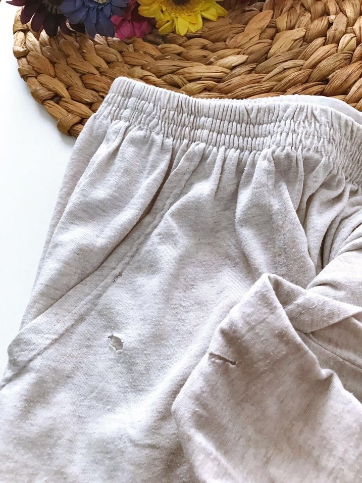 (XXL) BEJ BEL LASTİKLİ ŞIK SPOR TİWİL PENYE BERMUDA ŞORT KAPRİ - Görsel 5