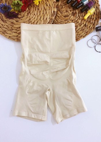 (L) BEJ TEN TOPARLAYICI CLIMACOOL BEDEN KÜÇÜLTÜCÜ ŞORT KORSE - Görsel 4