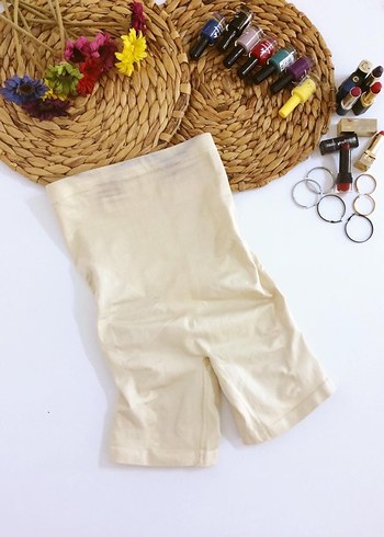 (L) BEJ TEN TOPARLAYICI CLIMACOOL BEDEN KÜÇÜLTÜCÜ ŞORT KORSE - Görsel 2