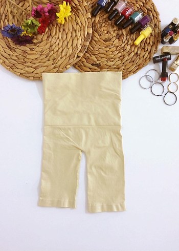 (L) BEJ TEN TOPARLAYICI CLIMACOOL BEDEN KÜÇÜLTÜCÜ ŞORT KORSE - Görsel 4