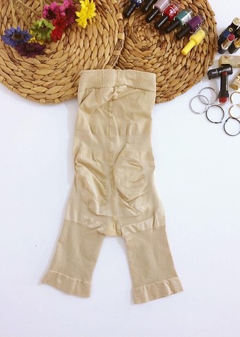 (L-XL) BEJ TEN TOPARLAYICI CLIMACOOL BEDEN KÜÇÜLTÜCÜ ŞORT KORSE - Görsel 4