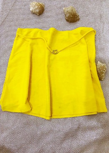 (40) SARI BONCUK İŞLEMELİ YAN BAĞLAMALI ŞIK SPOR BİKİNİ TAKIMI - Görsel 7