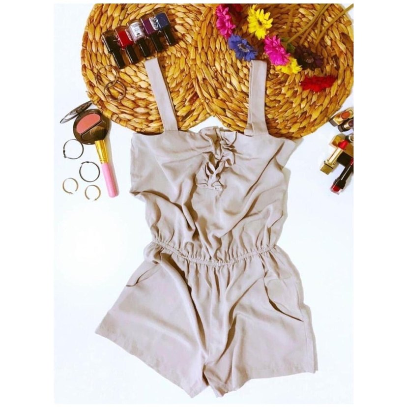 (S) RANDOM BEL LASTİKLİ FIRFIRLI ŞIK SPOR TİWİL İPEK ŞORT TULUM - Görsel 2