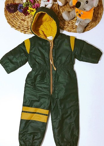 (1 YAŞ) ITALIAN ALBERT HAKİ UNISEX KIŞ ASTRONOT TULUM - Görsel 3