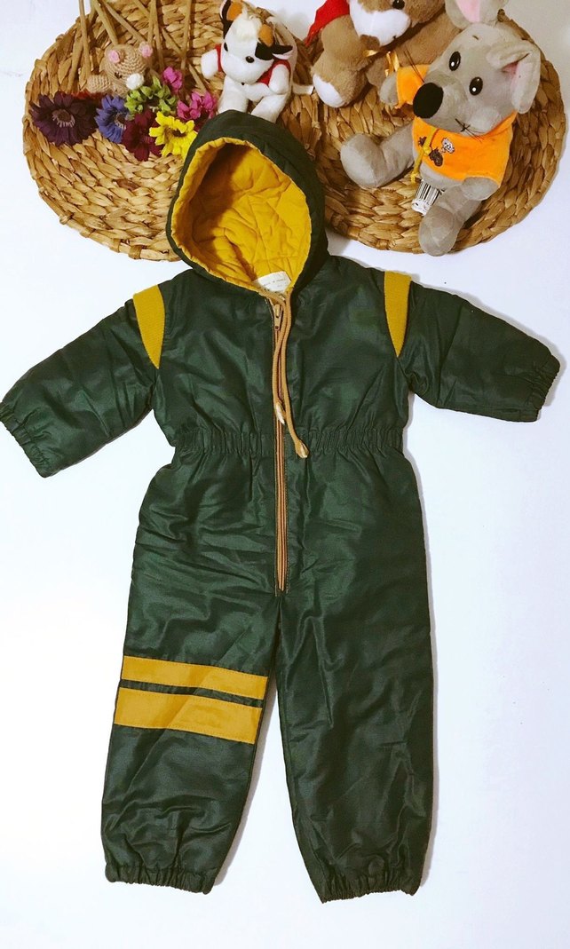 (1 YAŞ) ITALIAN ALBERT HAKİ UNISEX KIŞ ASTRONOT TULUM - Görsel 3