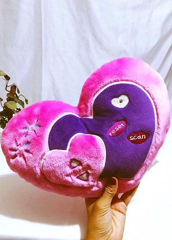 (35 CM) SEVİMLİ AŞK KALP YASTIK DEKORATİF FİGÜR PELUŞ OYUNCAK