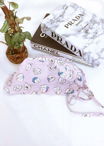 Beden (ST) PEMBE RENKLİ DİŞ DESEN AYARLANABİLİR BAĞLAMALI DOKTOR BONE